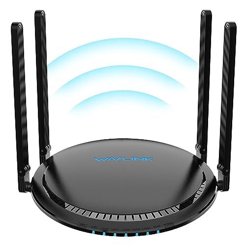 WAVLINK AX3000 WiFi 6 Router, Dual Band Wireless WiFi Router for Home Gigabit Router with 4 * 5dBi High-Gain Antennas, MU-MIMO, OFDMA, Touchlink, Beamforming, WPA3, IPV6, Parental Control