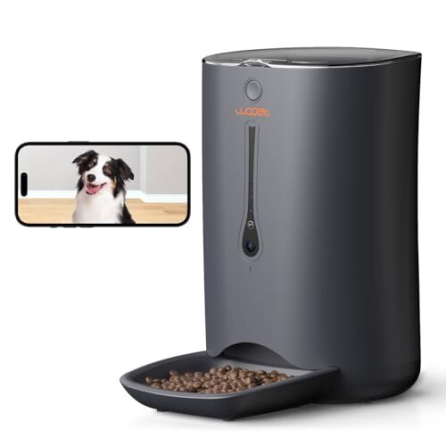WOPET Automatic Dog Feeder with Camera, 7L Smart WiFi Cat Feeder Dog Food Dispenser, 6-Meal Pet Feeder HD Camera for Voice and Video Recording APP Control