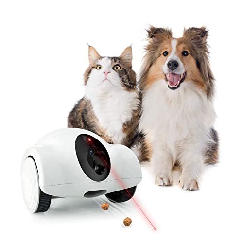Youpet Dog Camera, 15 Days Long Standby Pet Robot for Dog Treat Camera, 1080P Full HD Dog Camera with Phone APP, 360°Move Freely, 2-Way Audio, No Monthly Fee(2.4G WiFi ONLY)