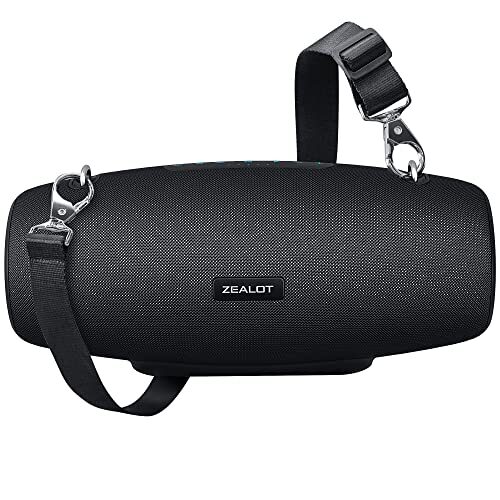 ZEALOT Bluetooth Speaker, Portable Bluetooth Speakers with Subwoofer,75W Speakers Bluetooth Wireless Loud with IPX6 Waterproof,20H Play, Deep Bass, Stereo, EQ, Speaker for Party, Beach, Camping, Black